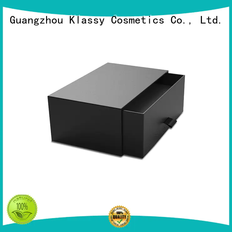 paper flip logo Klassy Cosmetics Brand paper box with lid factory