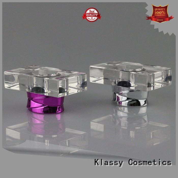 Klassy Cosmetics Transparent black screw caps alcohol resistant perfume package
