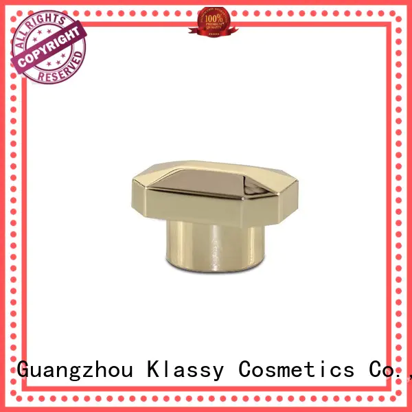 Klassy Cosmetics high quality plastic screw cover caps gold cap perfume cap